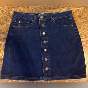 Loft high waisted blue Jean skirt size 8